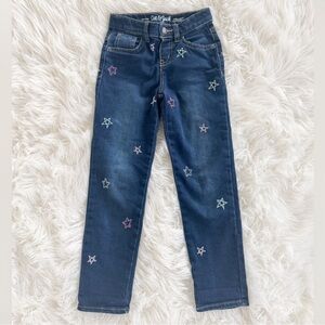 Cat & Jack Girls Star Embroidered Jeans Size 5T Denim Pant